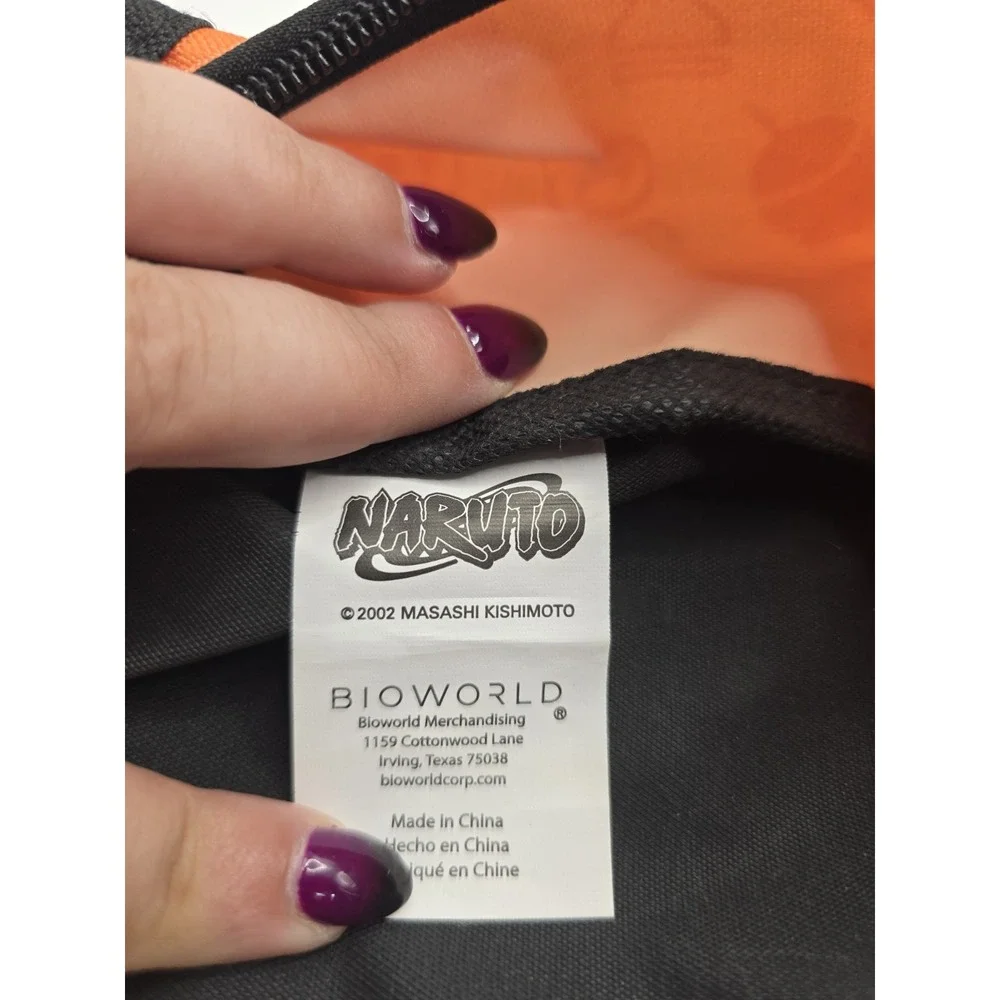 Bioworld Naruto Shippuden Mini Backpack Orange Grey Hidden Leaf Village Anime